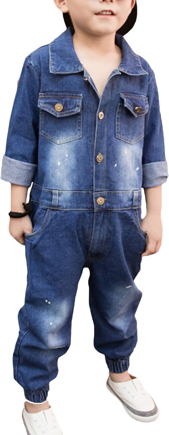 Amazon.co.jp: ベビー服 デニム つなぎ ロンパース キッズ ジーンズ 
