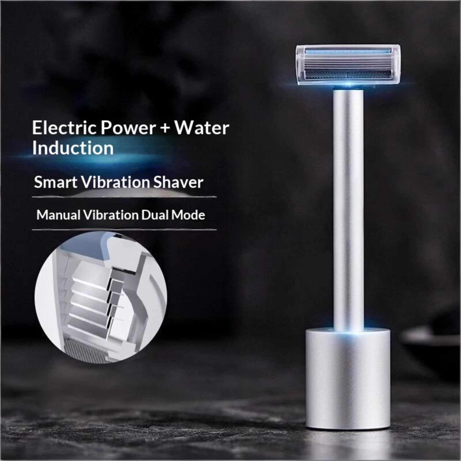 Rasoio Elettrico da Uomo – Design Rotante a 3 Testine | Alimentazione a Batteria | Completamente Lavabile (Uso Wet & Dry) | Autonomia di oltre 60 Minuti | Modello Portatile per Uso Domestico