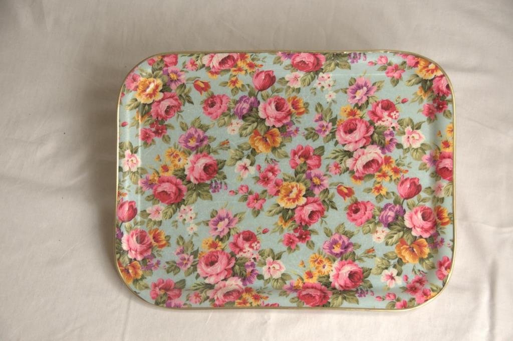 Arnold Designs Tray Rectangular Large 33 x 43 cm (13 "x 17 cm) Roses Sky