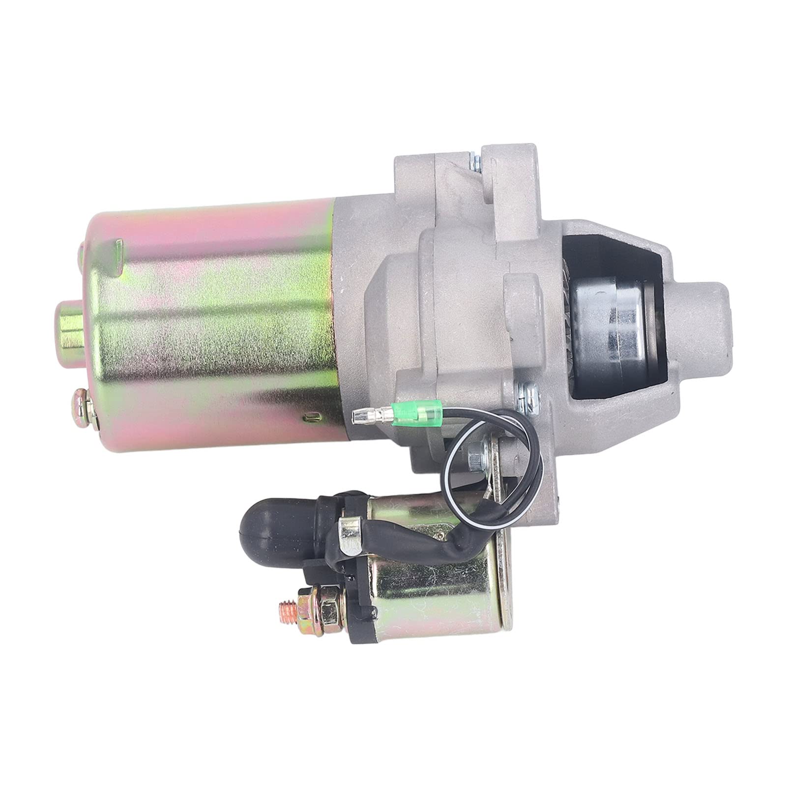 Accessoire de Remplacement de Moteur de Démarreur pour Générateur de Moteur à Essence 168F 170F GX160 GX210 17 Dents DC12V avec électrovanne Avant Arrière