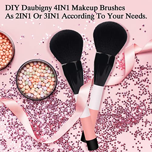 Makeup Brushes Daubigny 4In1 Powder Brush Premium Durable Kabuki Makeup Brush Eyeshadow Brush Concealer Brush Perfect For Blending Liquid,Cream And Flawless Powder,Buffing, Blending,Concealer #TOP3