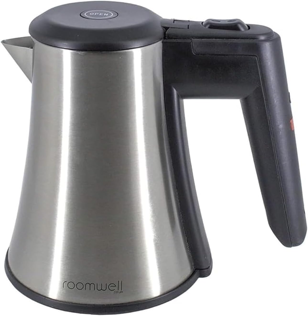 ROOMWELL UK Stainless Steel Ecoline Electric Kettle 0.5L 800W Cordless Boil Dry Protection Auto Shut Off Strix UK Controller