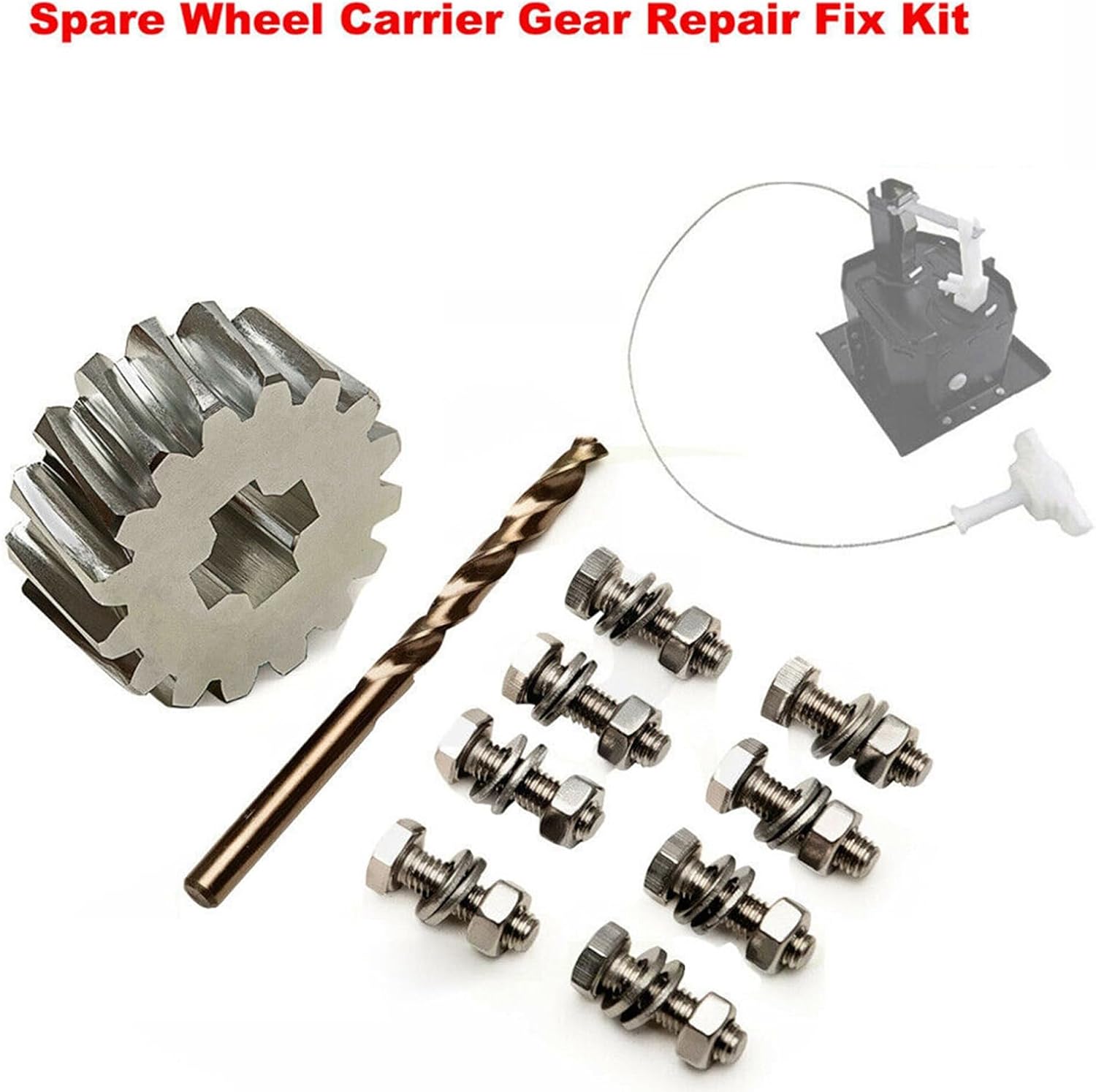 Automobile Accessories Suitable for 7M3803660F Spare Tire Wheel Gear Fix Repair Kit Efficient Affordable Durable Spare Tire Bracket Gear Repair Kit Efficient Spare Tire Wheel Gear Fix