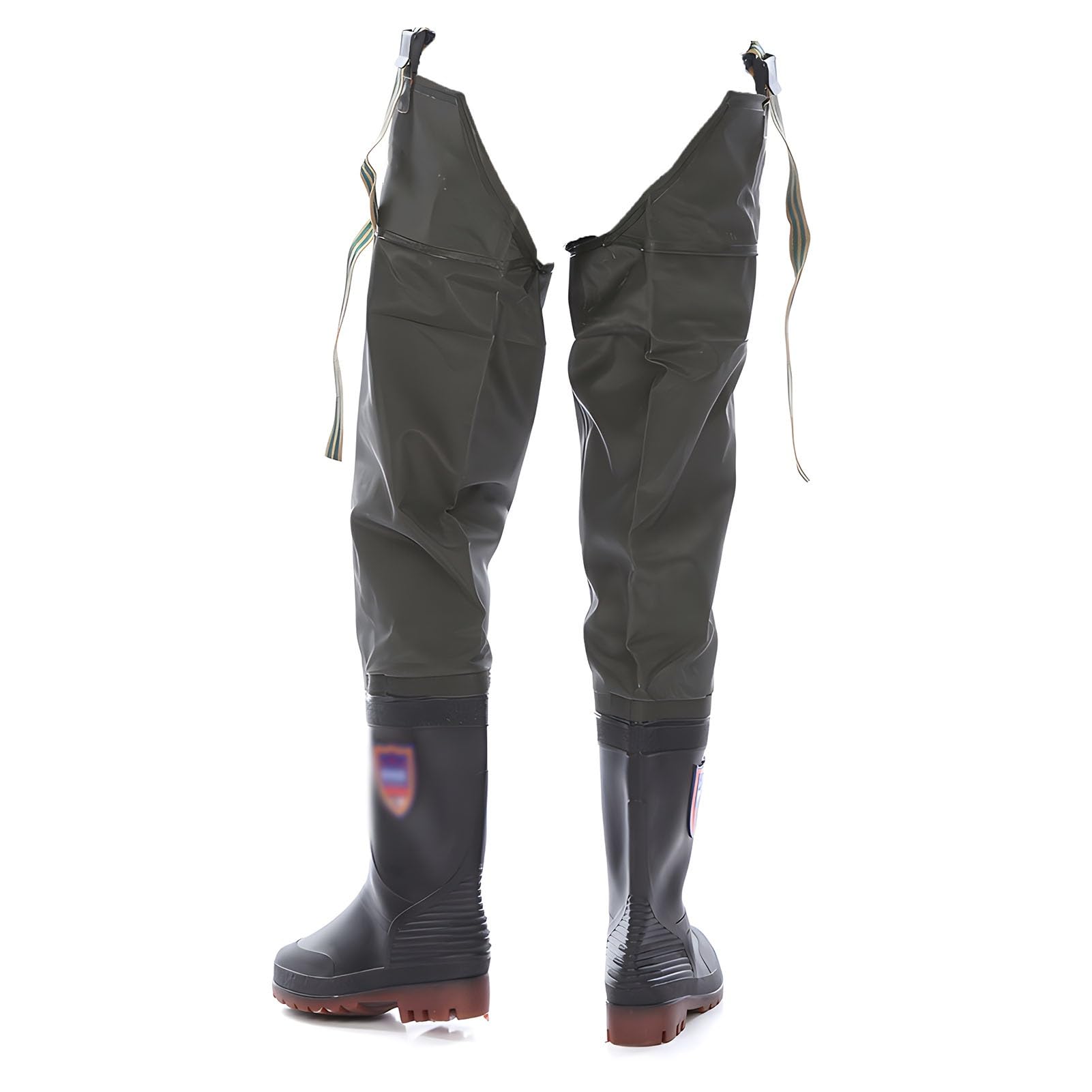 Waders Cuissardes De Hanche pour Hommes Et Femmes, BootfootWader De Pêche Isolé Et Imperméable, Bottes De Pataugeoire avec Semelle Extérieure À Crampons(42 EU)