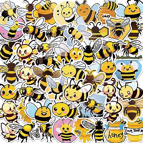 50枚セット ハチ カートゥーン ステッカー かわいい アニメ おしゃれ 防水 トレンディ 落書き 漫画 アウトドア DIY スノーボード スーツケース ギター 車 バイク 自転車 水筒 ヘルメット パソコン 携帯 ノート