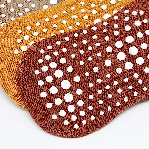 Bistyle Baby Non Slip Grip Ankle Socks - 6 Pairs | Non Skid Soles Infants Toddlers Socks Seamless Cotton4