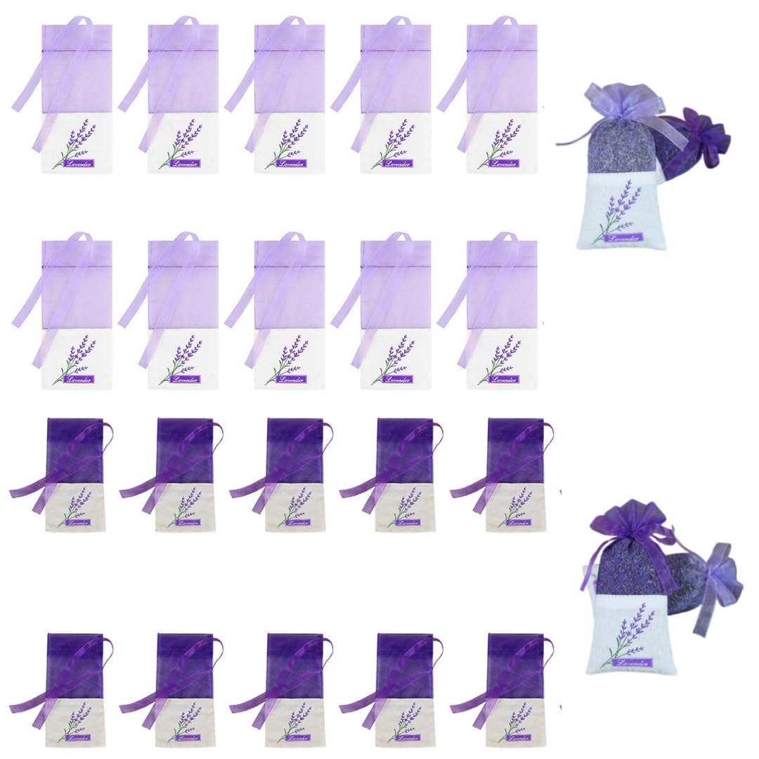 Lot De 20 Sachets En Organza Vides - Pour Lavande, Sachets Parfumés Ou Rangement - Taille 12x9cm
