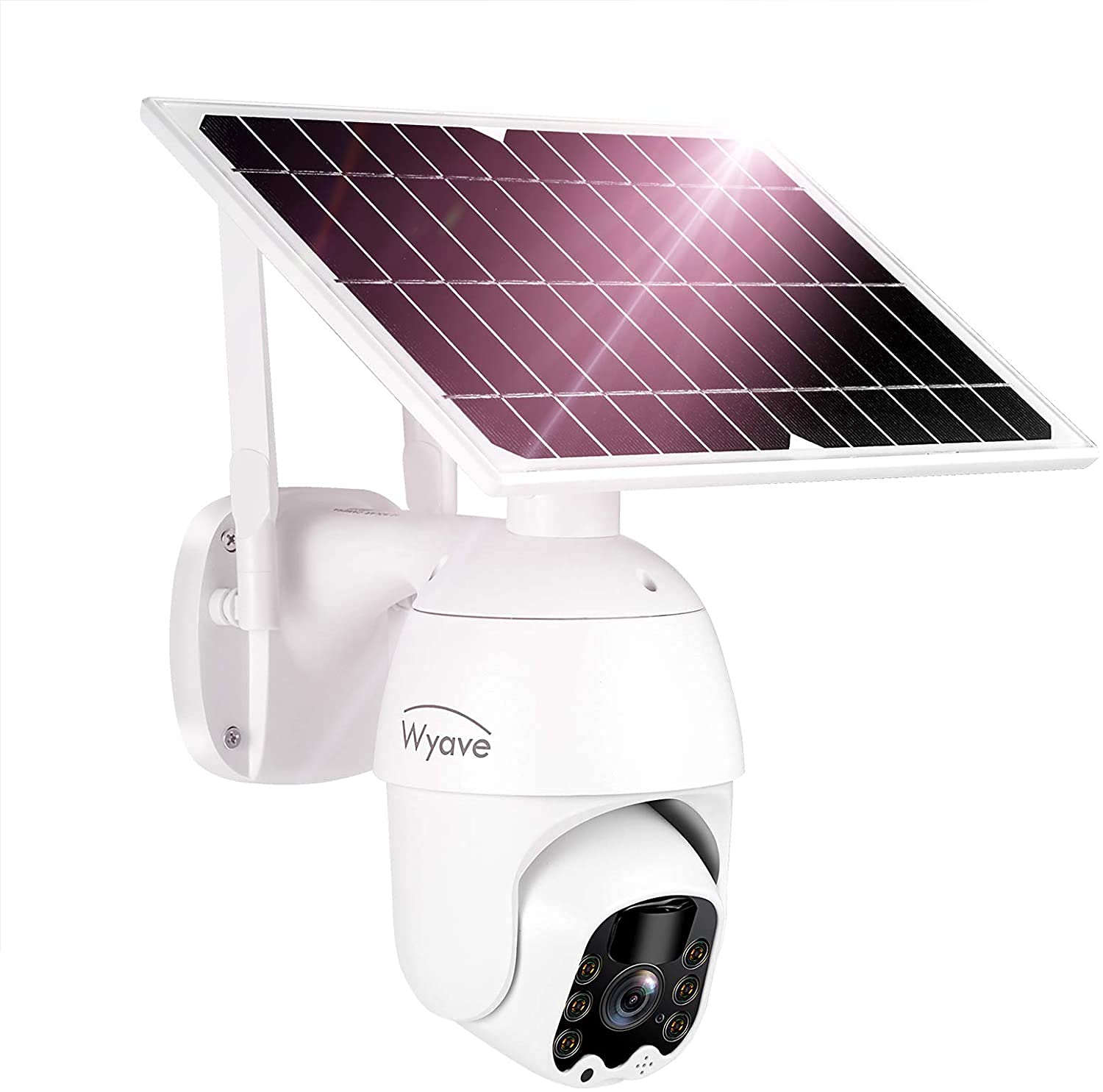Outdoor Solar Powered Pan Tilt WiFi Security Camera with Rechargeable Battery,No Wire,No Charging,Fr