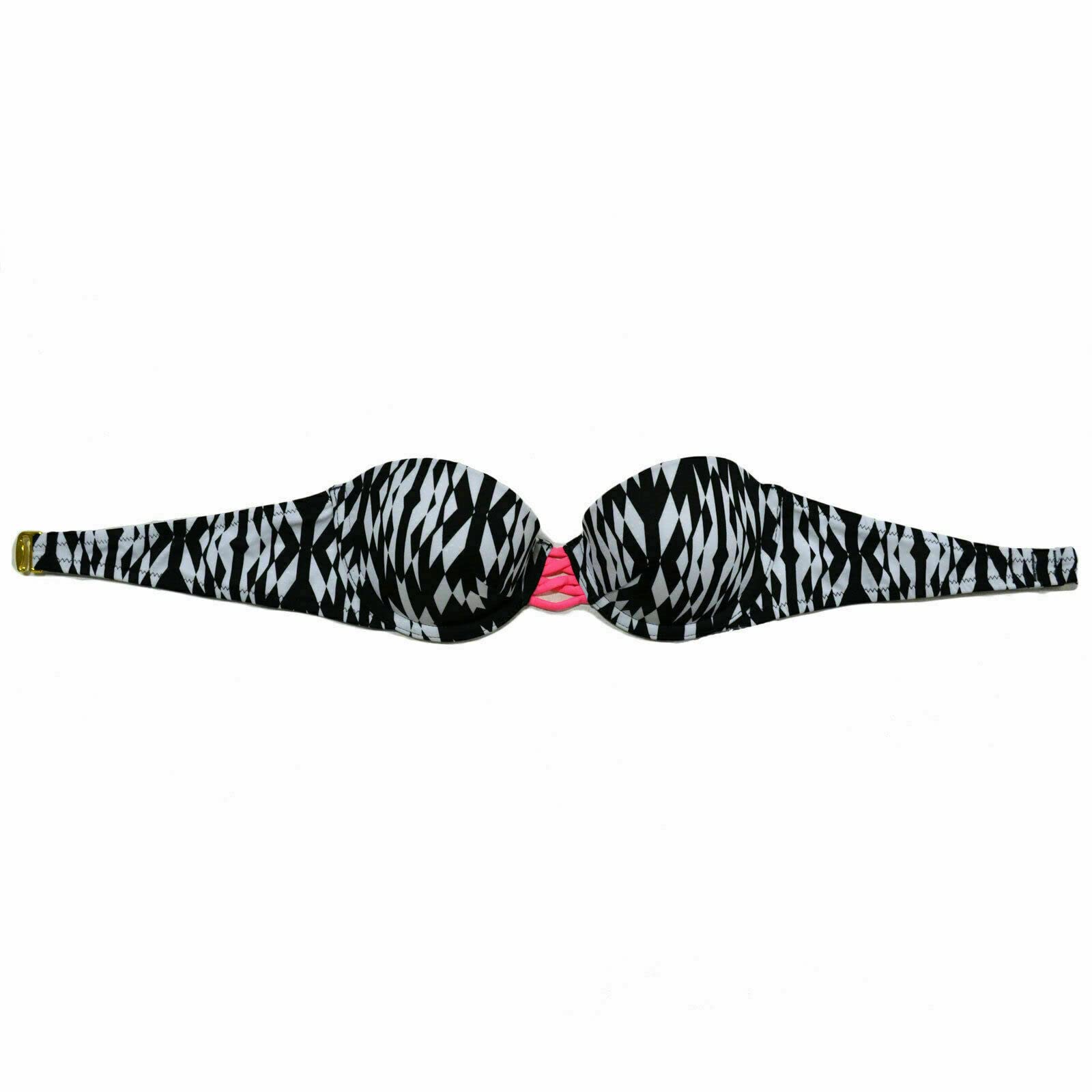 Victoria's SecretBandeau Swim Top (32B, Black White Geometric)