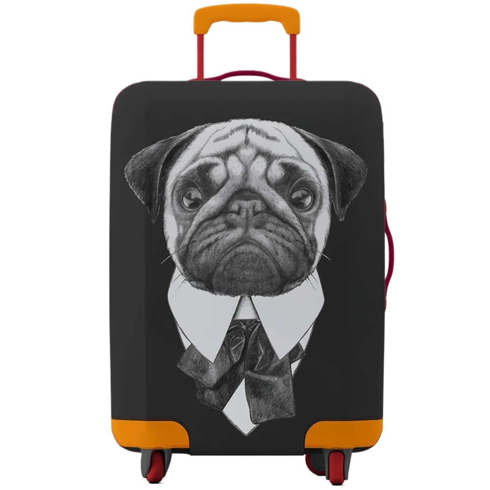 Copri Valigia 2 pezzi di spessore elastico animale bagaglio copertura protettiva vestito con cerniera for borsa da 18-32 pollici coperture for valigie copertura for trolley accessori da viaggio(Black