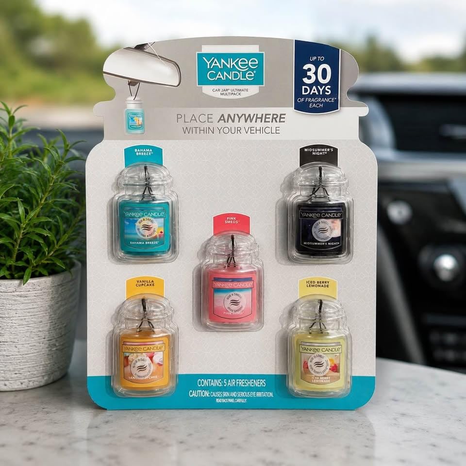 Yankee Candle Car Jar Ultimate Multipack, 5 Air Fresheners thumbnail 2