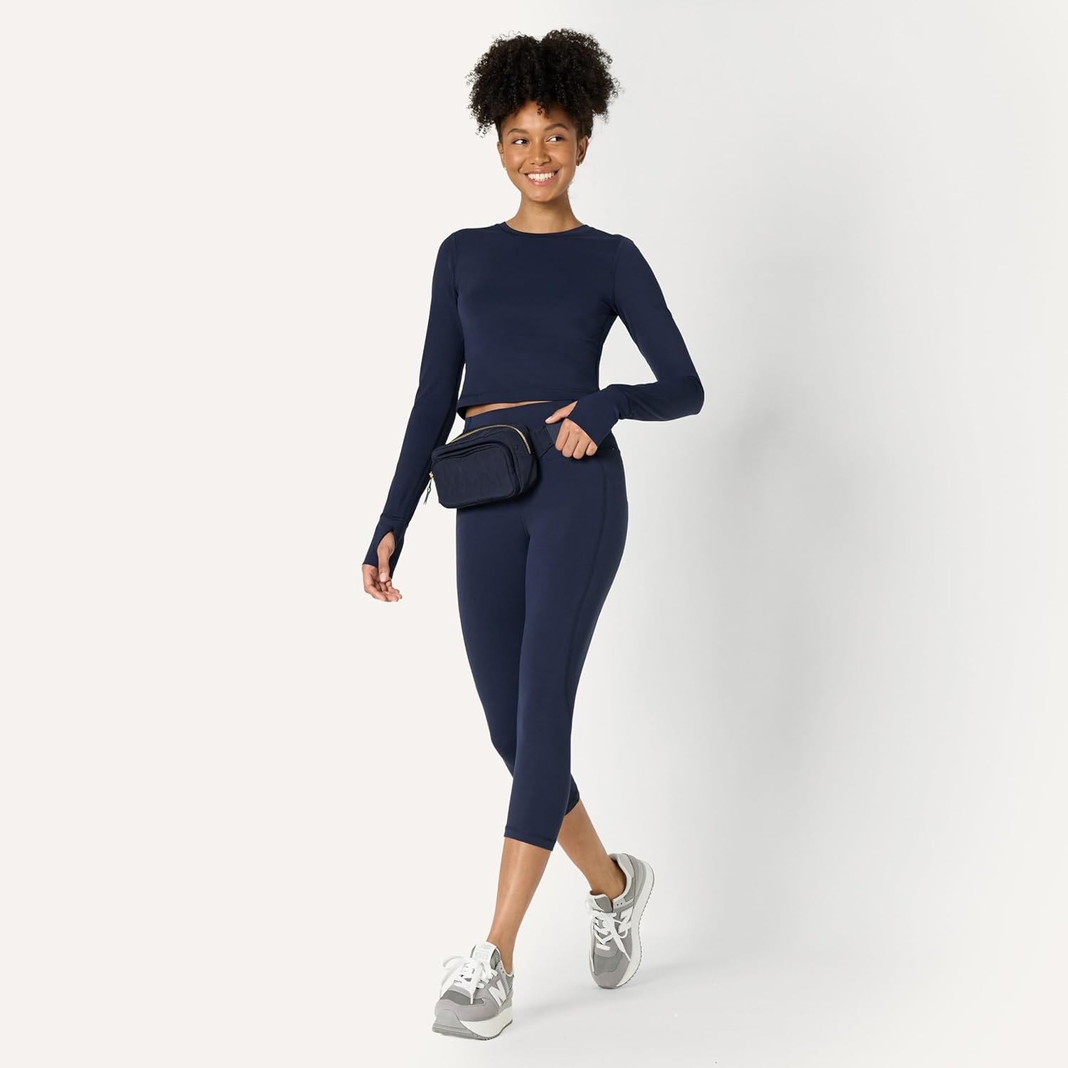 Amazon Essentials Womens Active FormFlex Buttery Soft Long Sleeve Slim Fit Crop Layering Workout Top - Image 5