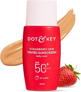 Dot & Key Strawberry Dew Tinted Sunscreen In-Vivo Tested SPF 50+ PA++++ With New-Age UV Filters, Brightens & Protects Ski... Price In India