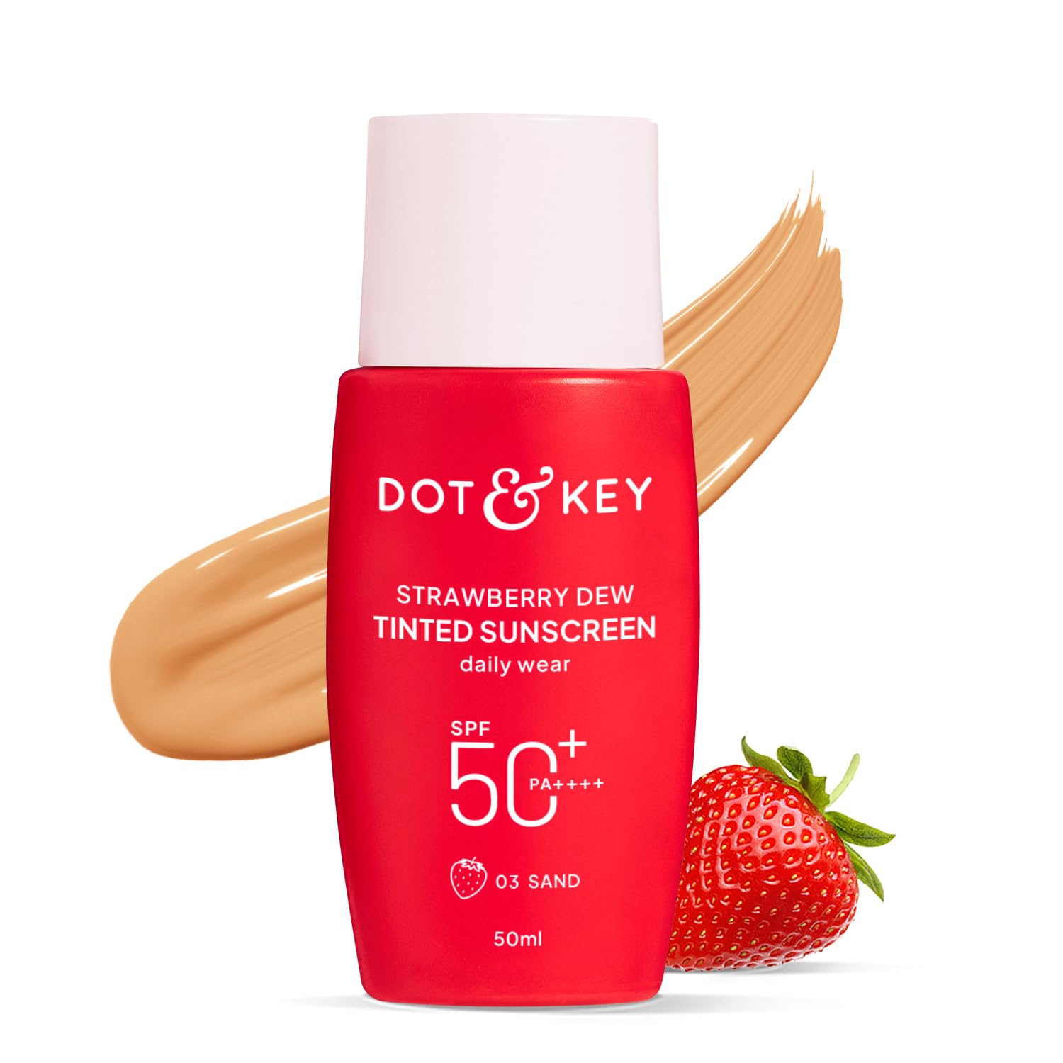 Dot & Key Strawberry Dew Tinted Sunscreen SPF 50+ Pa++++ - 03 Sand | P