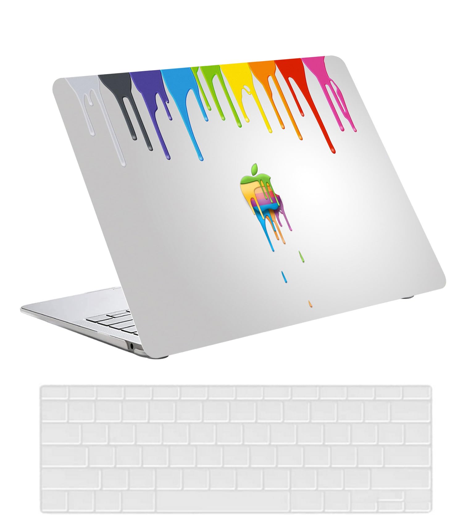Coque MacBook Pro 16 A2141 rigide en plastique avec protection clavier motif pigment coloré - 8