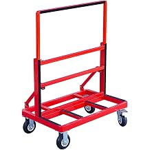 Board Trolley, Folding Drywall Cart with 4 Wheels, Platform Cart for Up to 400kg/800lbs, for Plasterboard, Glass Door and Windows20cm/8in