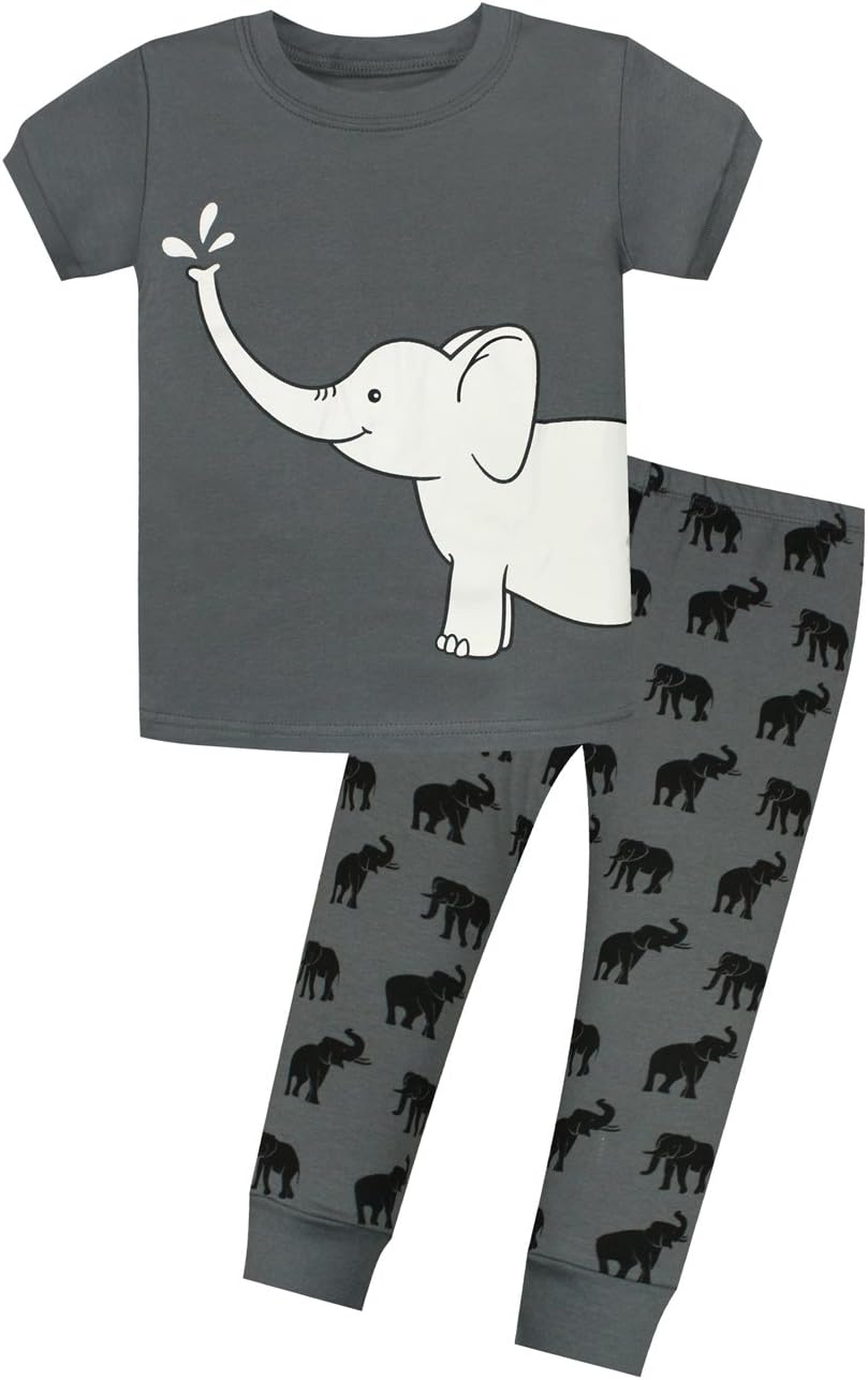 Viobarmo Little Boys Pajama Set Kids T Shirt Top & Pants 100% Cotton Sleepwear (2-7 Years)