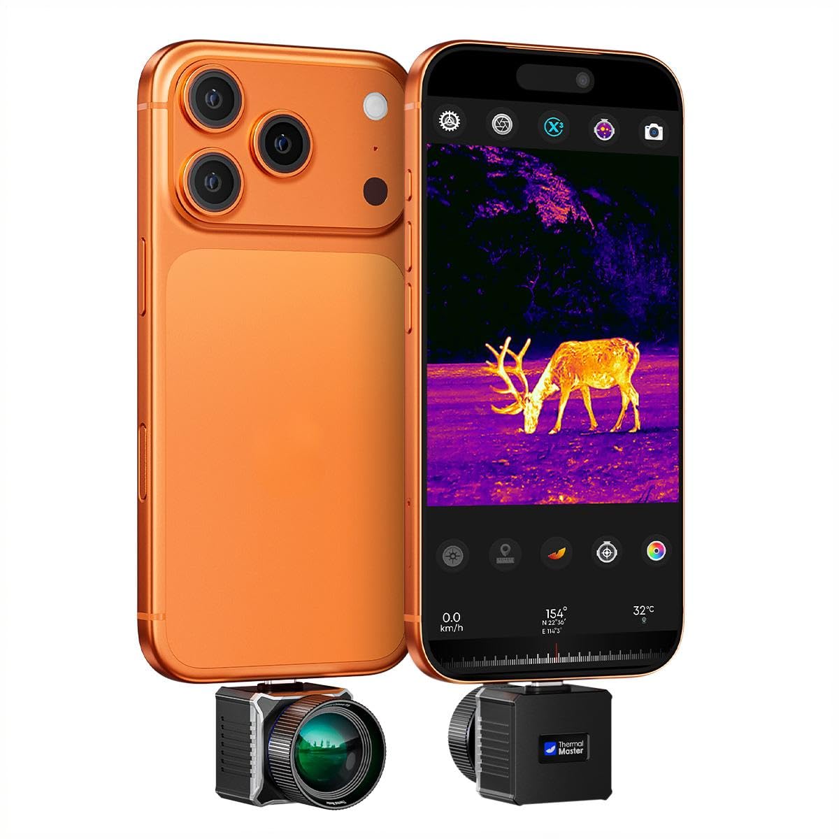 Monocular térmico T2 Max para iPhone y Android, enfoque manual miniatura 1
