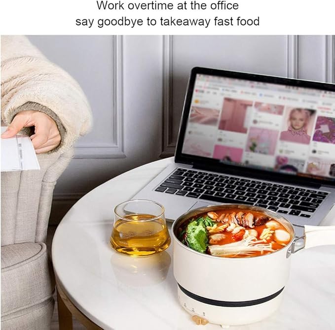 Sartén Eléctrica Multifunción 6 en 1 Mini Olla con Mango Plegable miniatura 4