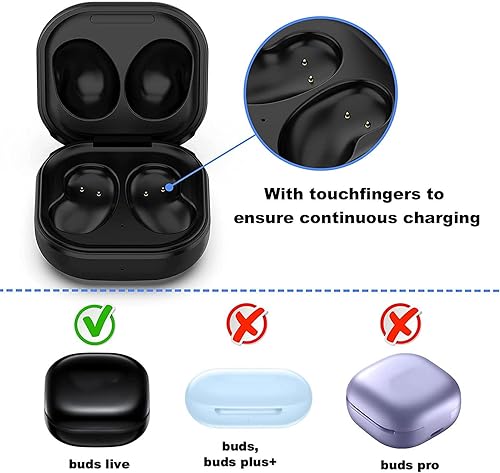 Miniatura 5 de Funda de carga para Galaxy Buds Live, cargador de repuesto con indicador LED, batería integrada de 600 mAh, compatible con Galaxy Buds Live con