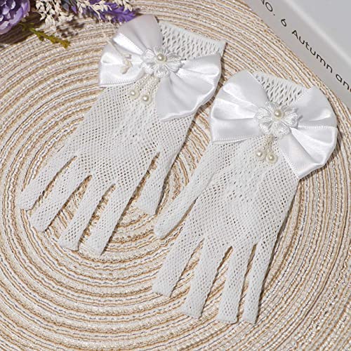 Ever Fairy Wedding Flower Girls Dress Gloves Princess Girls Mittens for Pageant,Tea Party,First Communion4