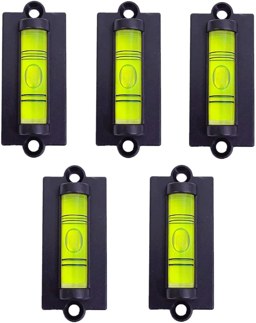 5Pcs RV Standard Level with Mounted Ear Bubble Spirit Levels for Leveling Camper, RV Travel Trailer, Car Camping, Turntable, TV Mounts, Phonograph, Tripod