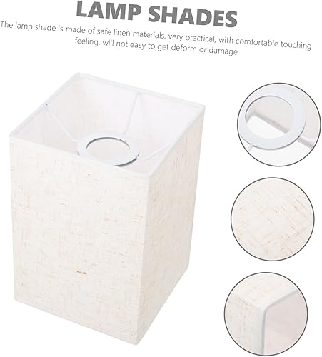 Miniatura 4 de DOITOOL Pantalla de lino beige decoración de pared candelabros mini ventilador de techo cubierta de luz cubierta de luz cubierta de lámpara de