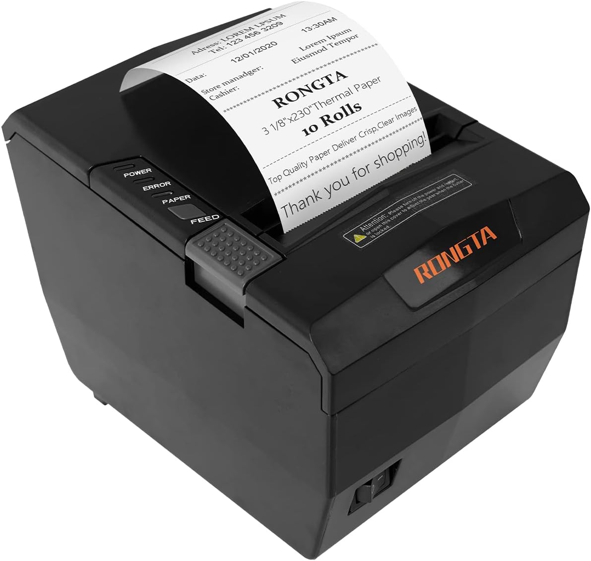 Rongta POS Printer, 80mm USB Thermal Receipt Printer