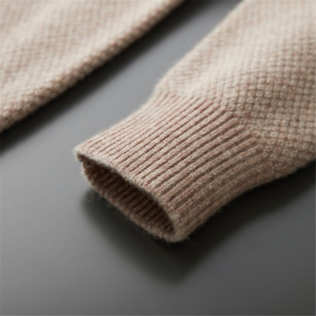 Rfmfkkg Maglioni in Cashmere da Uomo Girocollo Tinta Unita Pullover Maglione Slim Fit Top Leggeri