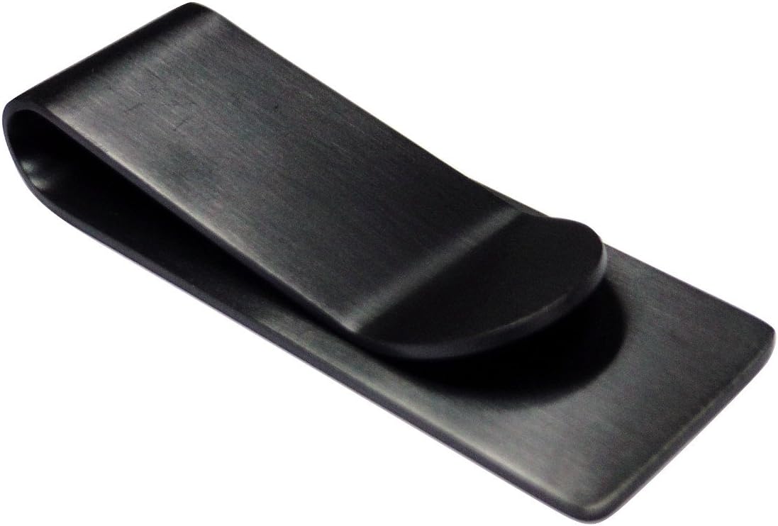 Tapp CollectionsSilver Stainless Steel Slim Money Clip #3 - Black