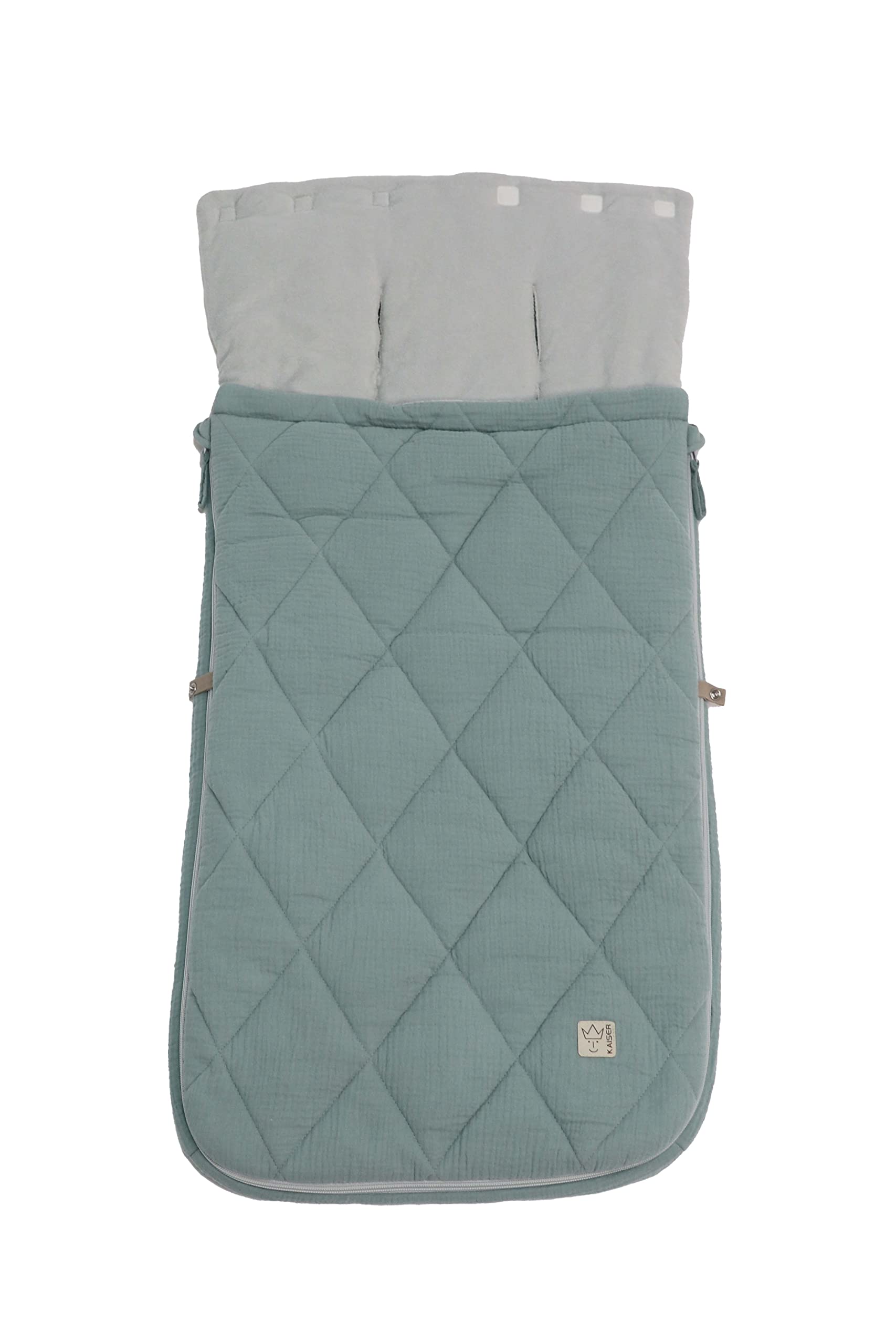 KAISER ANNY Sommer Fußsack 6-36 Monate Fb. slit green