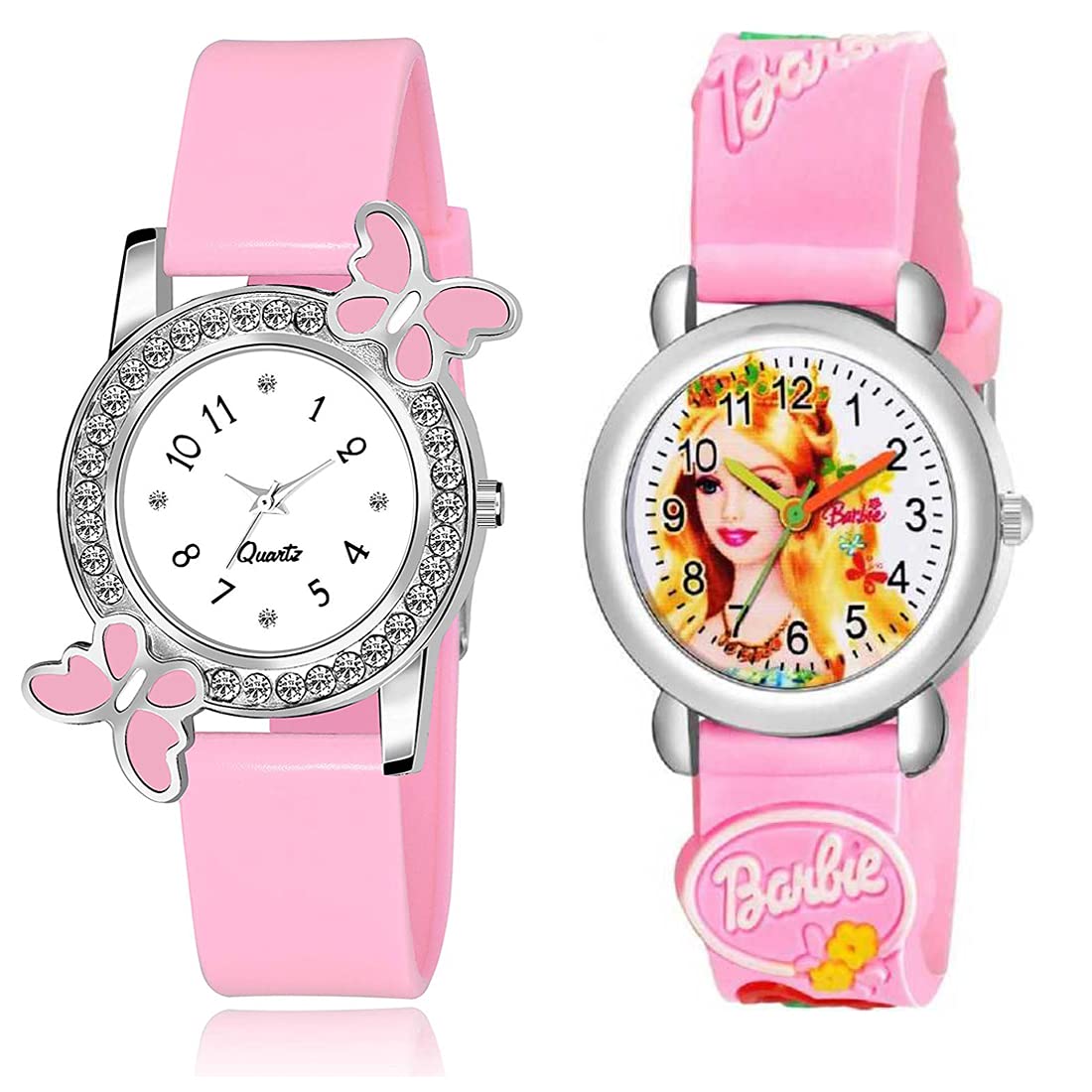 GOLDENIZE FASHION Analogue Pink Butterfly and Barbie Dial Watch for Girls & Womens Watches (B09CTYC6GN) Amazon Price History, Amazon Price Tracker