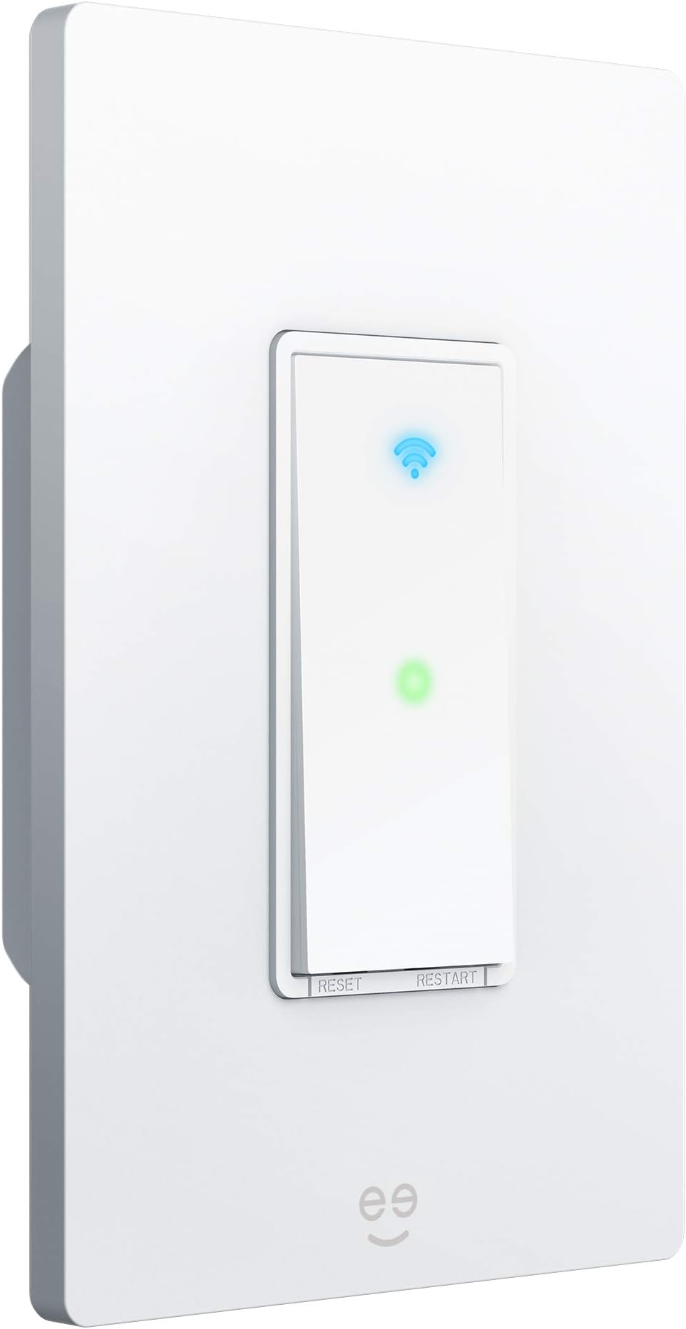 Geeni TAP Smart Light Switch, White, 1 Switch - Requires Neutral Wire - Works with Amazon Alexa and Google Home Requires 2.4 GHz Wi-Fi