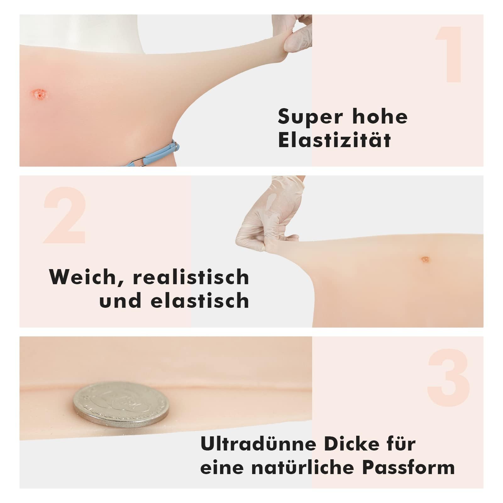 CYOMI Silikon Höschen Silp Gaff Pad Enhaner Panties für Crossdresser Cosplay Transgender Drag Queen Höschen