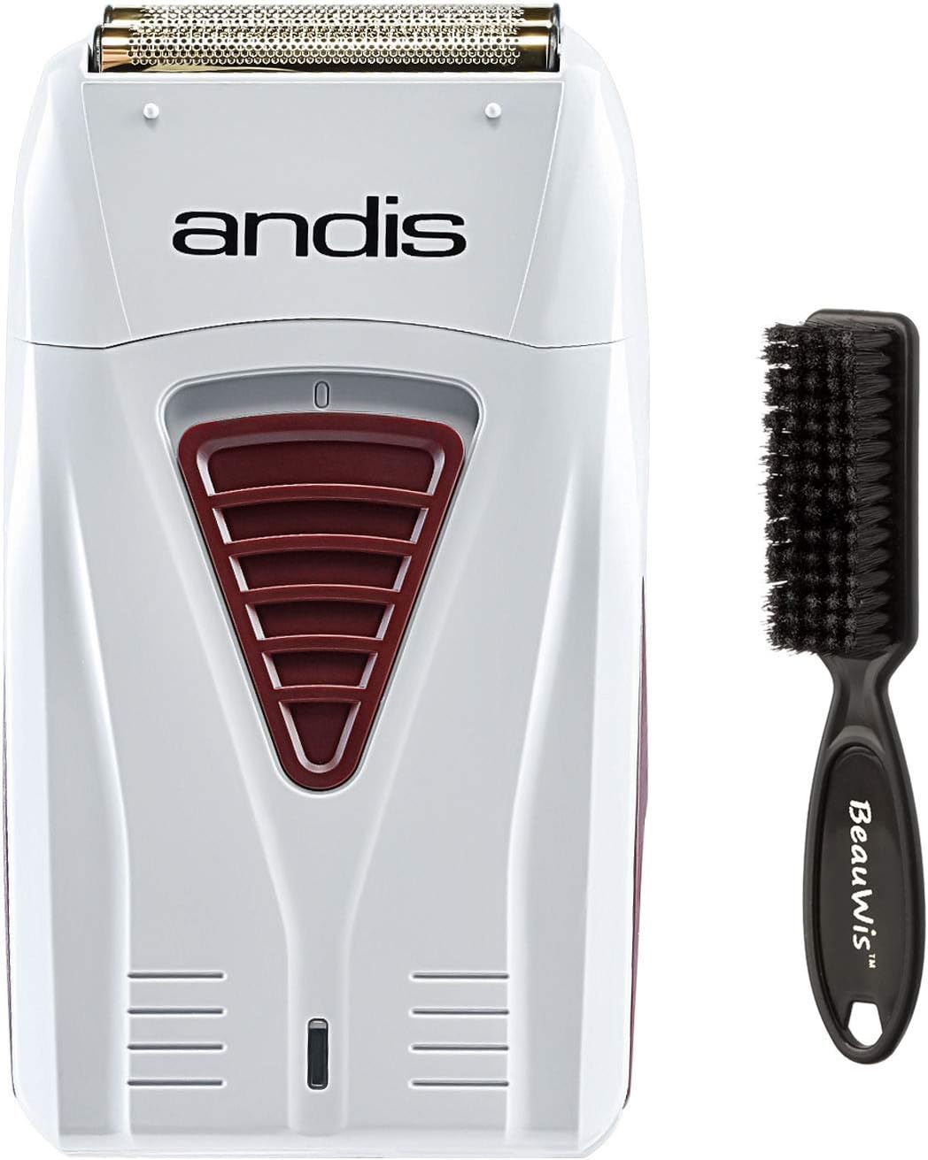 Andis Cordless Mens Long Lasting Lithium Battery Titanium Foil Shaver with Beauwis Blade cleaning Brush