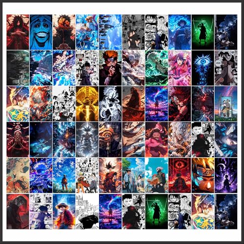 Image of Anime Character Poster Set 4x6 Inch | 30 PCS Mini Anime Posters | Multicolor Wall Decor
