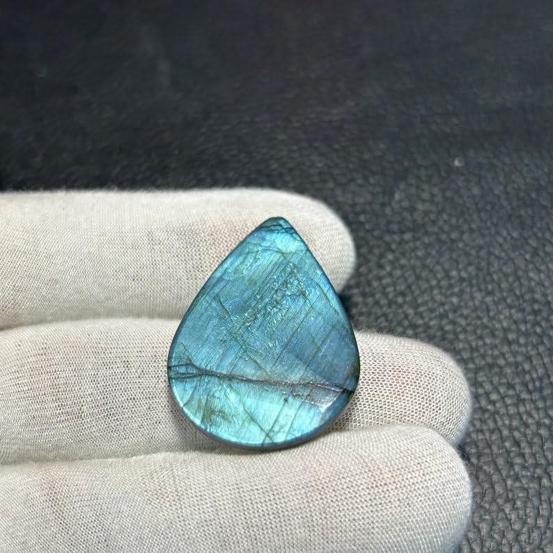 Spectrolite labradorite poire 35x25mm pour création de bijoux DIY