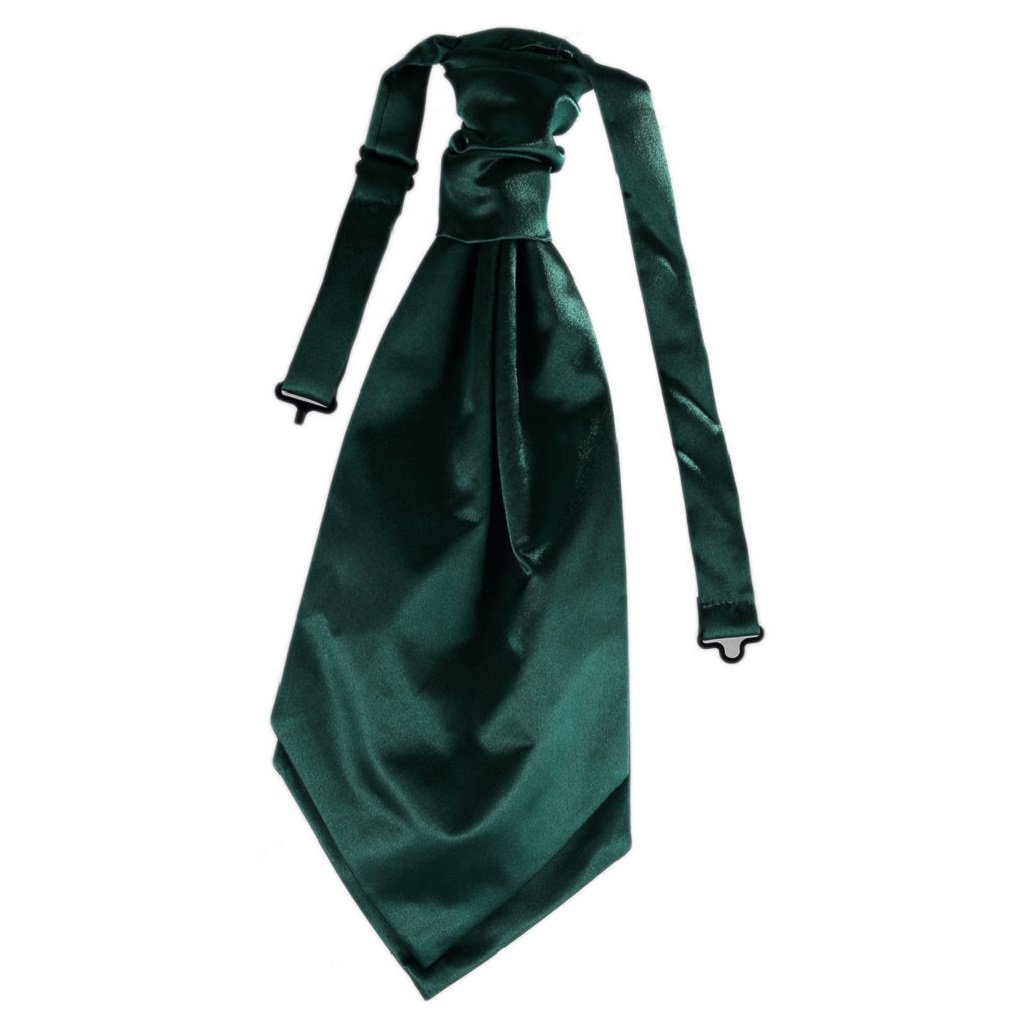 L&L® Bottle Green Collection Woven Paisley Jacquard Silk Knit Satin Tie Wedding (Cravat)