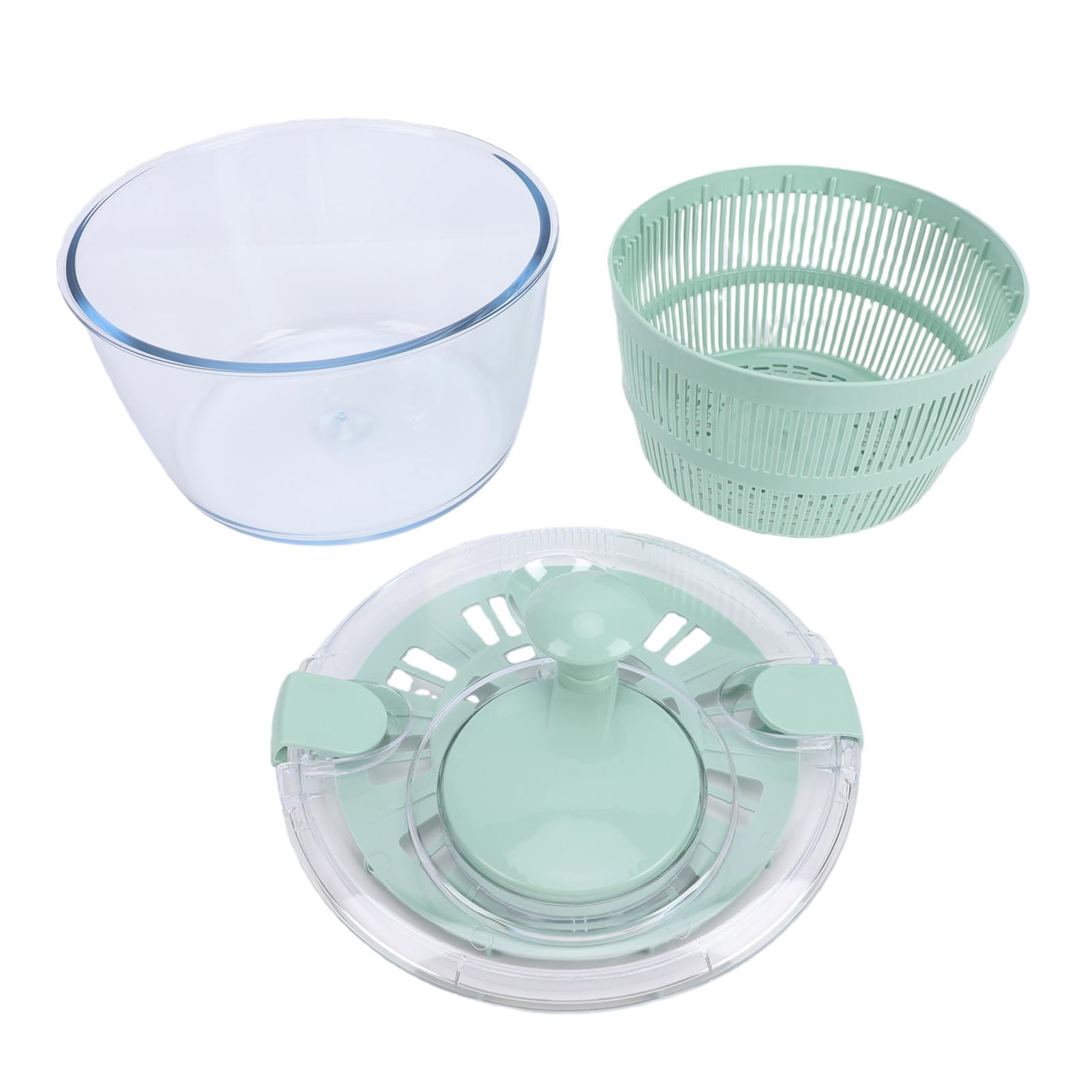 Ensaladera de Vidrio con Cuenco de Borosilicate, Escurridor de