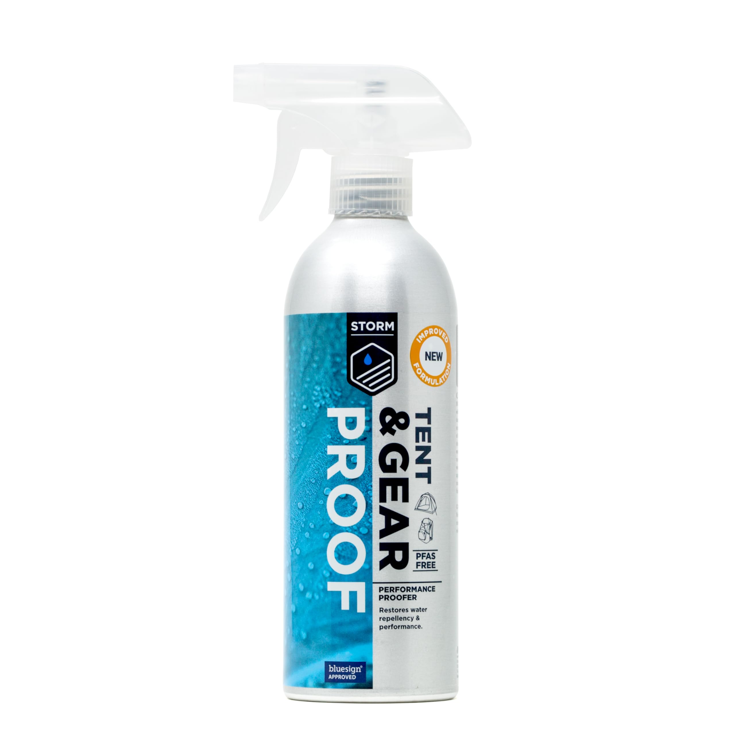 STORM Tent & Gear Proofer Spray On 500ml | Tent Waterproofing Spray | Air Curing | Formulated for Tents, Tarps, Covers and Backpacks | Restores Water Repellency (DWR)