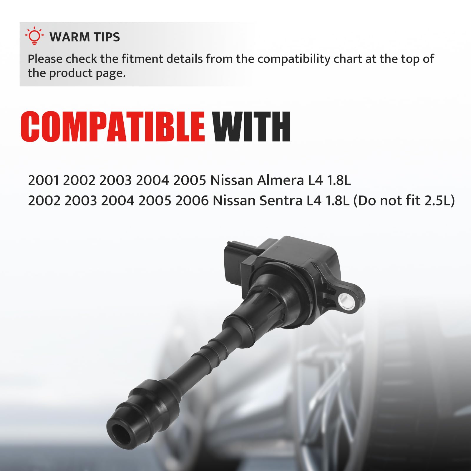 Paquetes De Bobinas De Encendido Y Bujías Compatibles Con L4 1.8 2002 2003 2004 2005 2006 Nissan Sentra, UF351 22448-6N000, Set De 4