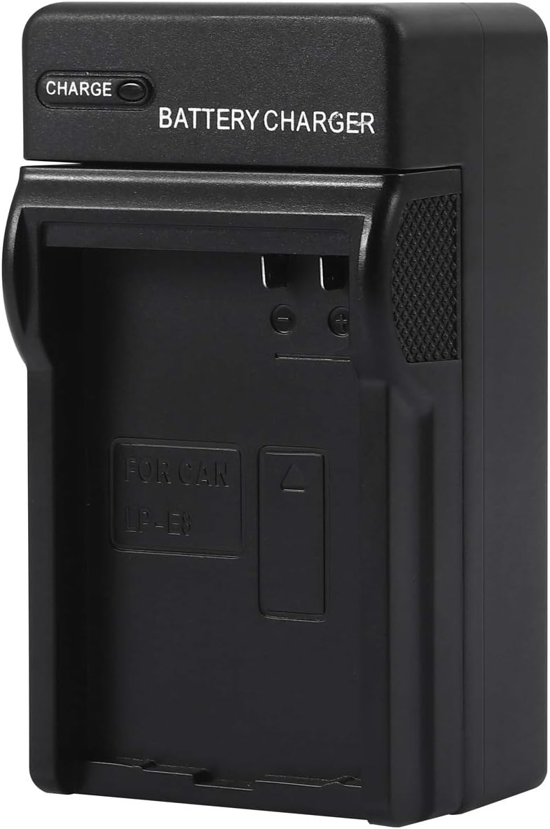 Camera Battery Charger with UK Wall Plug for Canon LP-E8 Compatible with Canon EOS Rebel T2i, T3i, T4i, T5i, 550D, 600D, 650D, 700D, Kiss X4, X5, X6i, X7i Cameras