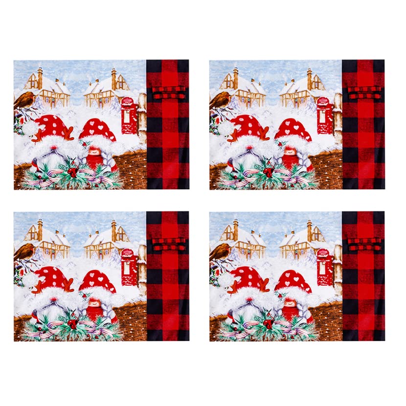 Tischläufer Weihnachten 6er Set Weihnachts Tischsets Weihnachten Platzdeckchen Set Platzsets Abwaschbar