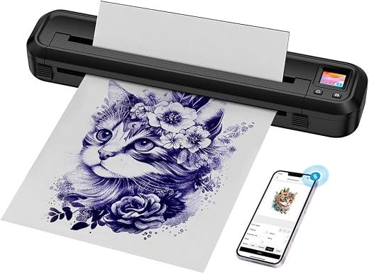 Tattoo Gizmo Stencil Wireless Printer Portable Thermal Transfer Printer for Tattoo Stencils - Bluetooth & USB Connectivity...