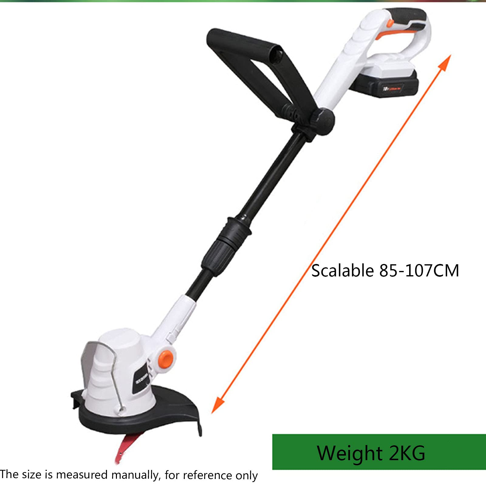 Cortacésped eléctrico pequeño, inalámbrico, recargable, portátil, multifuncional, para cortar césped, artefacto blanco