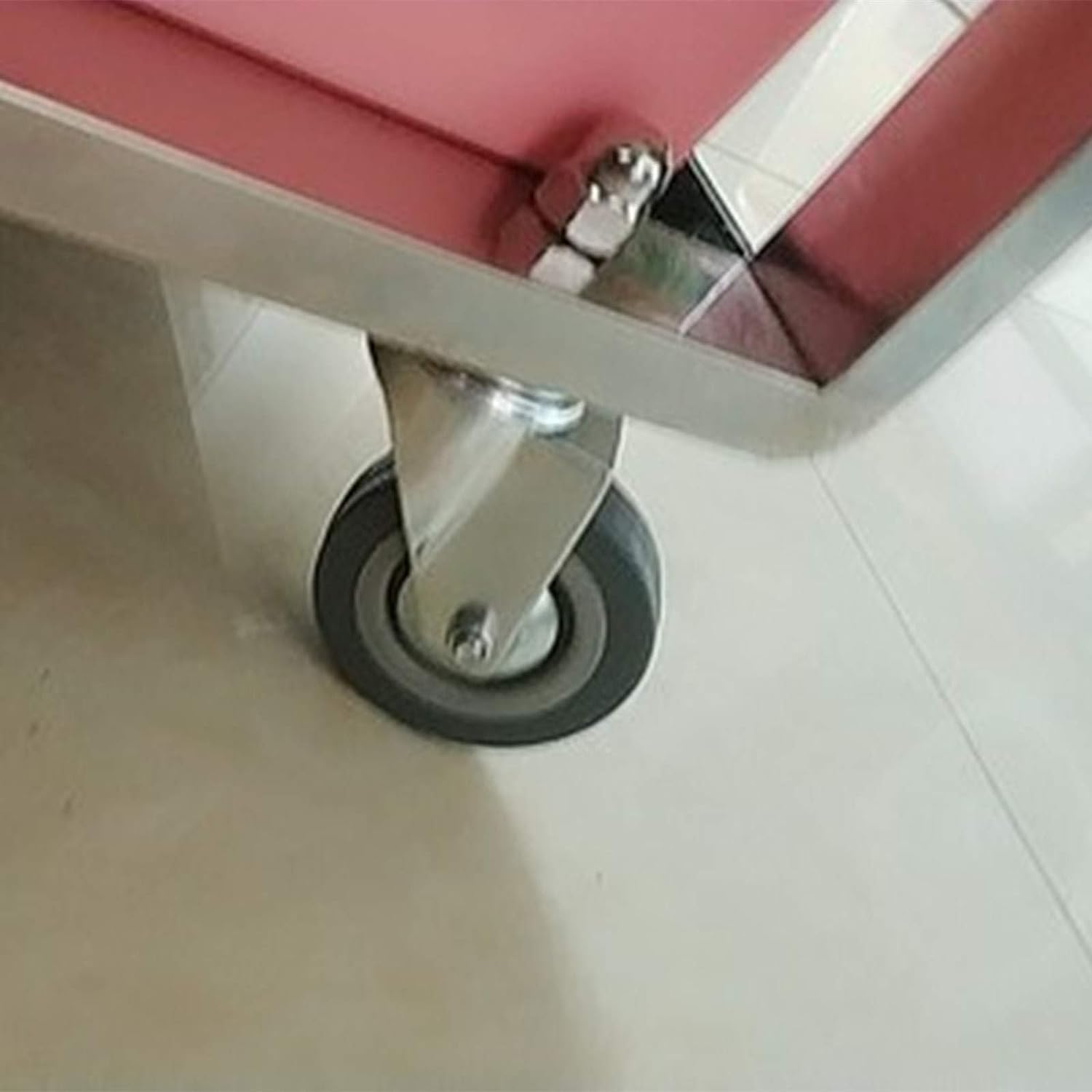 Ruote girevoli in poliuretano da 7,6 cm, con freno, stelo filettato da 75 mm, per pellicce e carrelli, confezione da 4, lisce e altezza 30 mm
