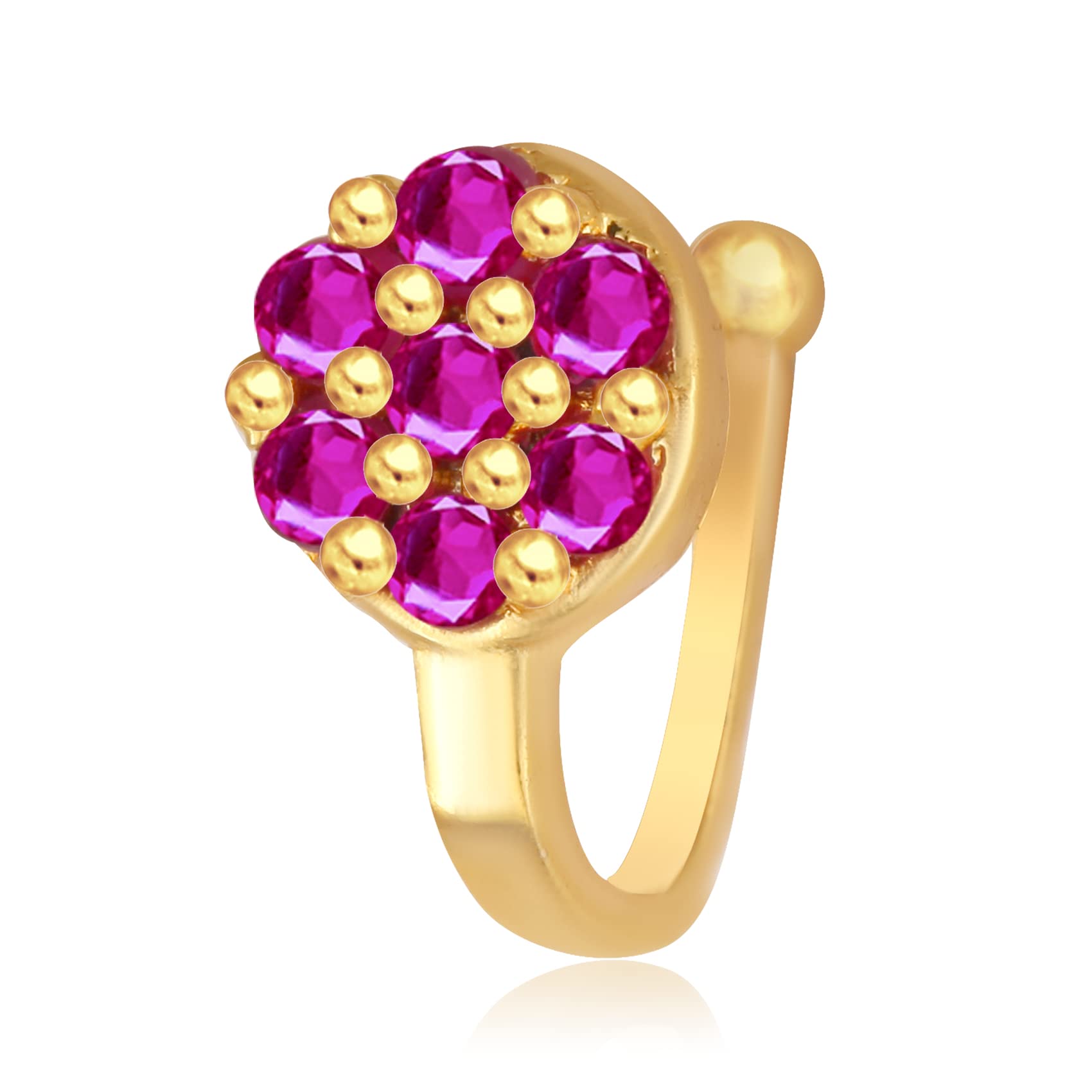 Kanak Jewels Gold Plated Nose Pin for women and Girls. Latest gold round nose Pin Cubic Zirconia. Gold Pressing Ruby Diamond Everyday Wear Nose Pin KJNPG2 (B09XKJ7HFX) Amazon Price History, Amazon Price Tracker
