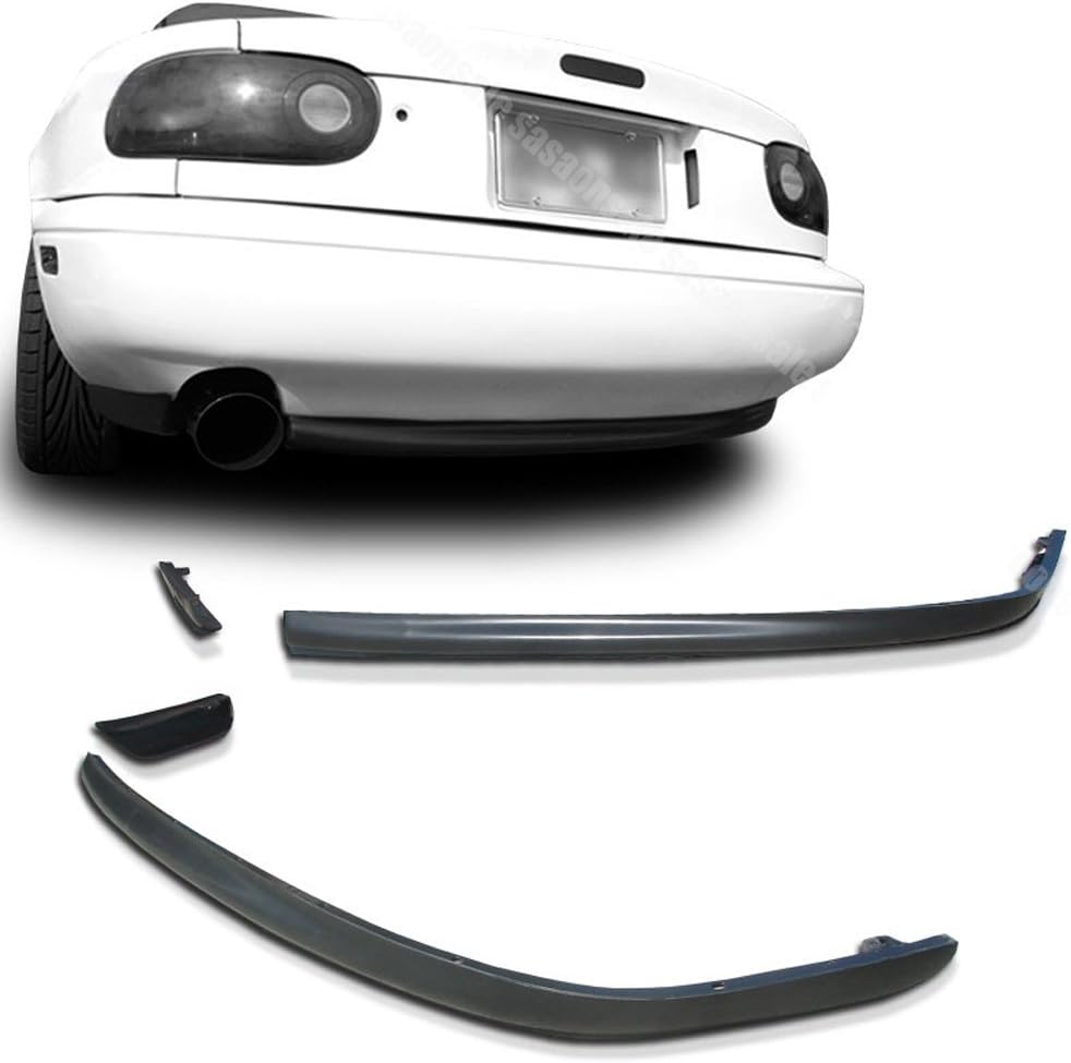 Compatible with/Replacement for Rear Bumper Lip, RS Style PU Rear Lip Spoiler Black, Fits 1990 1991 1992 1993 1994 1995 1996 1997 Mazda Miata MX-5 (NA) 2-Door Convertible