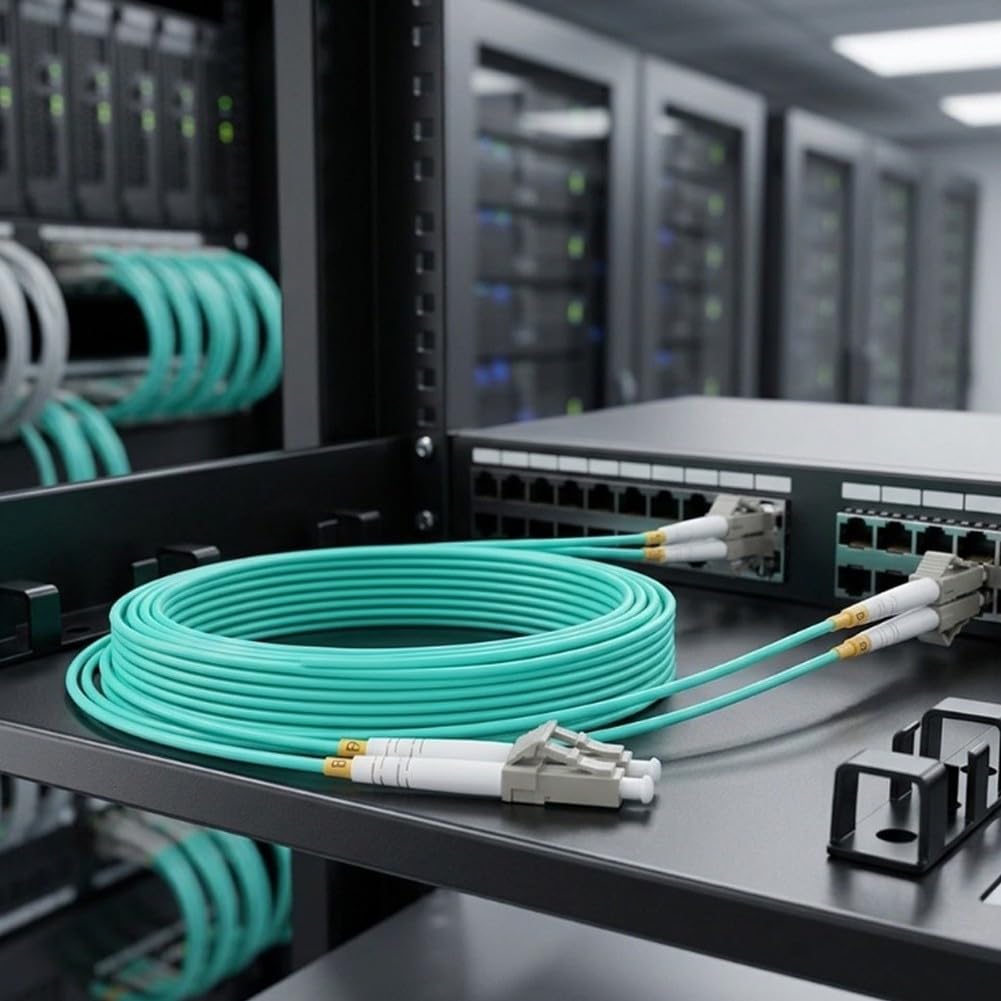 FABULETTA Cavo patch in fibra ottica da LC a LC ad alte prestazioni, 10 Gbps, bassa attenuazione, cavo patch in fibra ottica