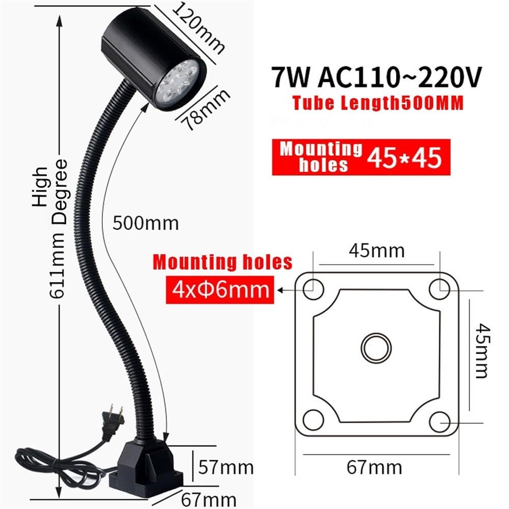 Amazon.co.jp: 工作機械産業用LED作業灯、ロングアーム機械設備作業灯